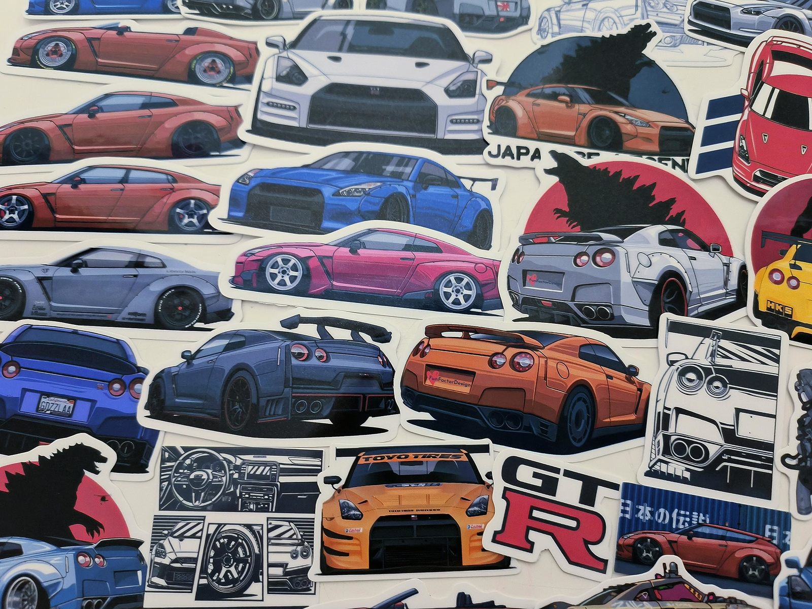 29 pc Japanese Classic Skyline GTR35 Vinyl Stickers JDM Legend Sports Cars - $7.84