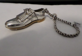 Heavy Weight Fortunoff Italian Sterling Silver Gold Shoe Keychain NWT - £386.62 GBP