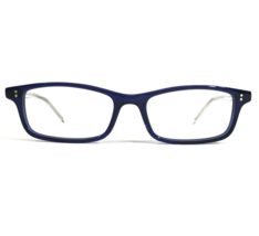 Morgenthal Frederics Eyeglasses Frames 450 LEO Blue Clear Horn Rim 51-17... - $121.56