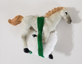 Horse Ornaments 4&quot; Galloping White Country Western - £6.31 GBP