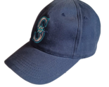 Seattle Marineros Gorro Gorra Talla Única Azul Marino 100% Algodón Ajust... - $8.87