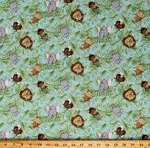 Cotton Animals Safari Jungle Baby Nursery Fabric Print by the Yard D507.37 - $11.95