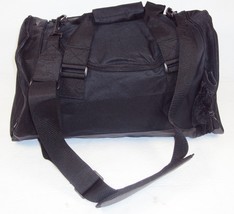 Black Sport/Travel Duffle ~  Polyester, Built-In Laundry/Shoe/Towel Bag ~ #HS020 - £11.71 GBP