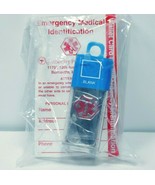 BLANK Medical Alert ID Necklace 24&quot; Chain &amp; Wallet ID Card FACTORY SEALED - $93.10 MXN