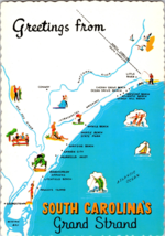 Vtg Postcard Greetings from Ocean Drive South Carolina&#39;s Grand Strand  UNP - £5.13 GBP