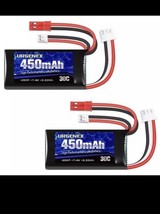 URGENEX 7.4V Lipo Battery 2S 30C 450mAh Rechargeable Lipo Battery with J... - $14.84