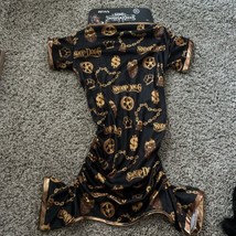 Snoop Doggie Doggs Deluxe Dog Pet PJ Jammies Black Gold Off The Chain Si... - $21.49