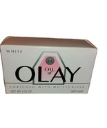 Vintage Oil of Olay Soap White Bath Bar 4.75 oz NOS Prop 1990 New Open Box - $18.76