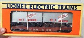 LIONEL TRAIN 6-16926 FRISCO RAILROAD FLAT CAR W/TRAILERS NOS - $28.60