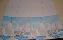 Custom Sailboat Sail Boats On The Sea Crystal Blue Water Ceiling Fan w/LIGHT - £94.90 GBP