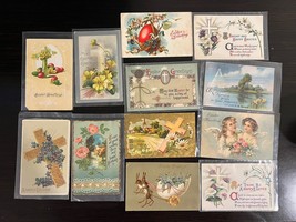 Antique Easter Postcards From 1900s  Lot 12 Various Posted &amp; Unposted - $19.30