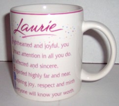 (1) Brand New &quot;Laurie&quot; Name Collectible Coffee Mugz By Ganz - £15.17 GBP