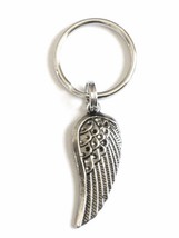 Silver and Black Angel Wing Key Chain - $9.50