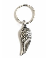 Silver and Black Angel Wing Key Chain - £7.61 GBP