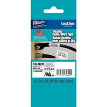 2/Pack Genuine Brother 3/4&quot; (18Mm) Black On White Flexible Cable/Wire Tz... - $79.99