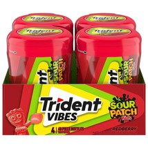 Trident Vibes SOUR PATCH KIDS Redberry Sugar Free Gum, 4-40 Piece Bottles (160 - £18.50 GBP