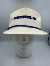 Michelin Tires Vintage White Blue Trucker Adjustable Snapback Hat Cap Sw... - £11.57 GBP