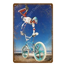 Bike Repair  Poster Bicycle Racing  Signs Vintage Retro Painting Plaque ... - $52.44