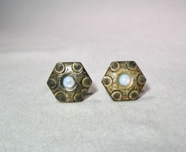 Antique Opal Gold Filled Cuff Links K1416 - $53.46