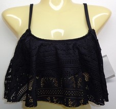 Kenneth Cole Size Medium Suns Out Crochet Black New Womens Swim Bikini Top - £45.96 GBP