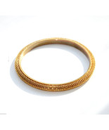 Euc vintage gold tone metal mesh cuff bangle bracelet jewelry - £1.81 GBP