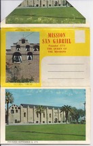 MISSION SAN GABRIEL, CALIFORNIA Souvenir PostCard Picture Pack of 13 - £6.34 GBP