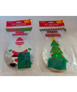 Christmas Shaped Cello Treat Bags 40 Total 5&quot;X 9&quot; With Ties XmasTree &amp; S... - £2.34 GBP