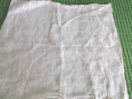 Handkerchief in burnout and embroidered print  in white - probably bridal - £9.59 GBP