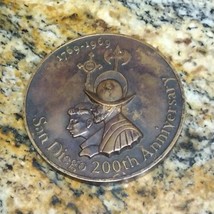 Old 1769-1969 SAN DIEGO California 200th Anniversary Large BRONZE MEDAL  - £30.79 GBP