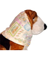 Dog Snood Soft Yellow Easter Block Print Cotton CLEARANCE - $5.25 - $6.75