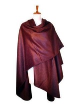 Cape made of surialpaca wool, burgundy wrap - $295.00