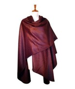 Cape made of surialpaca wool, burgundy wrap - $295.00