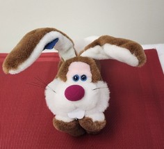 Vintage 1988 APPLAUSE Plush Toy Rabbit &quot;TELLY&quot; 20349 Posable Ears 11&quot; long - £7.54 GBP