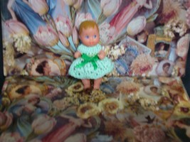 Hand Crochet Dress For Barbie Baby Krissy Or Same Size Dolls #135 - £9.38 GBP