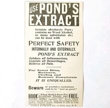 Pond&#39;s Extract New York City 1897 Advertisement Victorian Medical ADBN1A4 - $13.96 CAD