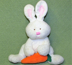 Ty Pluffies White Bunny Snackers Plush Stuffed Animal Rabbit Wit Carrot Baby Toy - £7.02 GBP