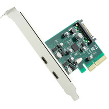 Pci-E 4X Express To Usb 3.1 Usb-C Type C Dual Port Add On Expansion Card... - $47.99