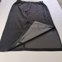 August Max Woman A-Line Midi Skirt Womens Plus 18W Black Side Zip & Slit Pull-On image 13