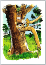 Winnie the Pooh Postcard pooh standing outside Owls Door - £7.90 GBP