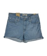 Levis Mid Length Women’s Hypersoft Mid Rise Shorts Light Wash Size 10 Wa... - £11.46 GBP