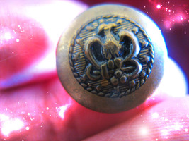 HAUNTED ANTIQUE BRASS BUTTON RITE TO HAPPINESS ALEXANDRIA  HIGHEST LIGHT... - $9,877.77