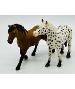 Schleich Horse White Speckled 2005 Brown Quarter Horse Lot of 2 - £11.31 GBP