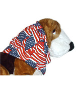 Dog Snood Patriotic Wavy American Flags Cotton Cavalier Spaniel  - £8.66 GBP+