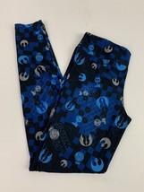 Disney Star Wars Women&#39;s S Leggings Blue Rebel Alliance BB8 D-O Print - $24.08