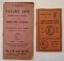 Two 1900 Scott New York coin collecting booklets US Canada  - £13.31 GBP