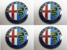 Set of 4 - car wheel center cap stickers - ALFA ROMEO Domed - $20.00