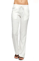 Women&#39;s/Jrs Roxy Ocean Side Beach Swim Wear Pants White  New $40 No Logo  Pocket - £23.46 GBP