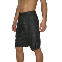 MEN&#39;S GUYS O&#39;NEILL TWO-TONED PLAID GREY HYBRID WET QUICK DRY BOARD SHORT... - $36.99