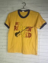 Vintage Hot Rockin Dad Guitar 1985 Ringer Tee T-Shirt Mens Size M Runs Small - £41.90 GBP