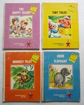 Rand Mc Nally Tiny Elf Book Lot ~ Eddie Elephant ~ Monkey Play ~ Happy Bears Pb - £7.82 GBP